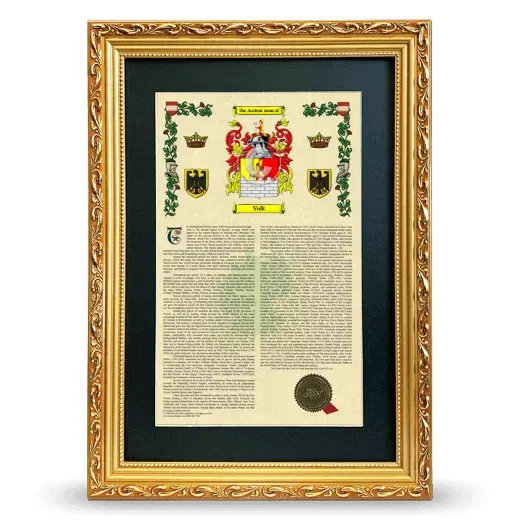 Volk Deluxe Armorial Framed - Gold
