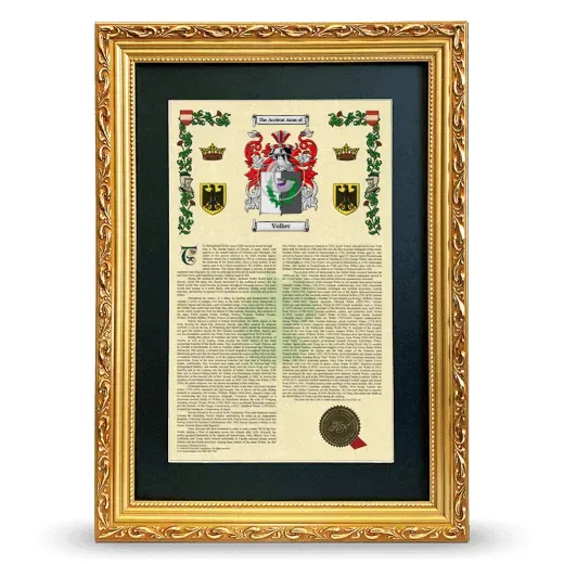 Volker Deluxe Armorial Framed - Gold