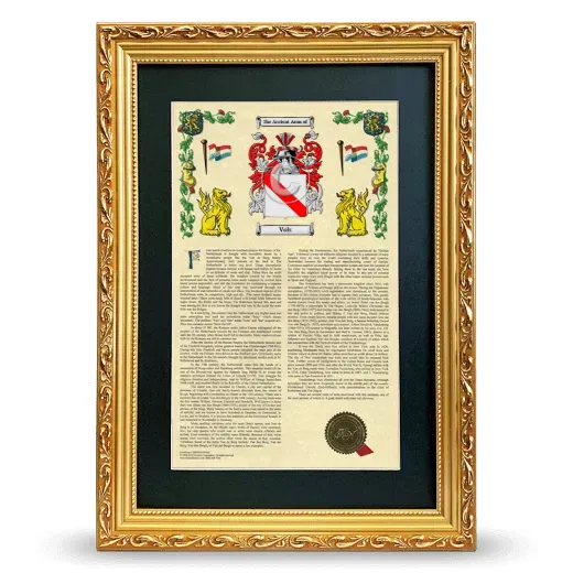 Vols Deluxe Armorial Framed - Gold