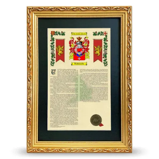 Wadsworthe Deluxe Armorial Framed - Gold