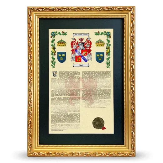 Wall Deluxe Armorial Framed - Gold