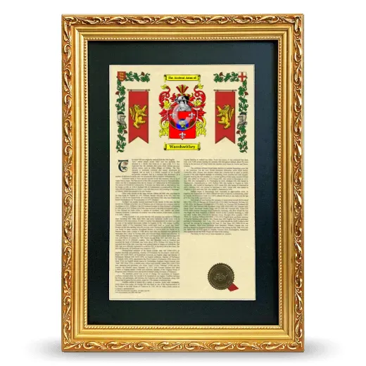 Warrdswithey Deluxe Armorial Framed - Gold