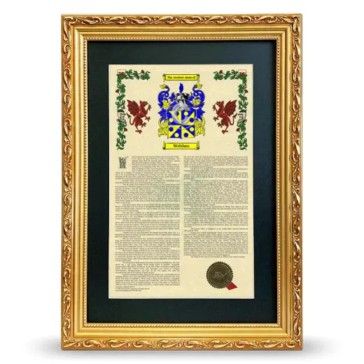 Welshan Deluxe Armorial Framed - Gold