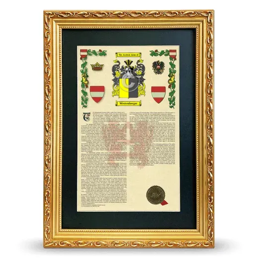 Wertenberger Deluxe Armorial Framed - Gold