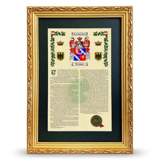 Wessinger Deluxe Armorial Framed - Gold