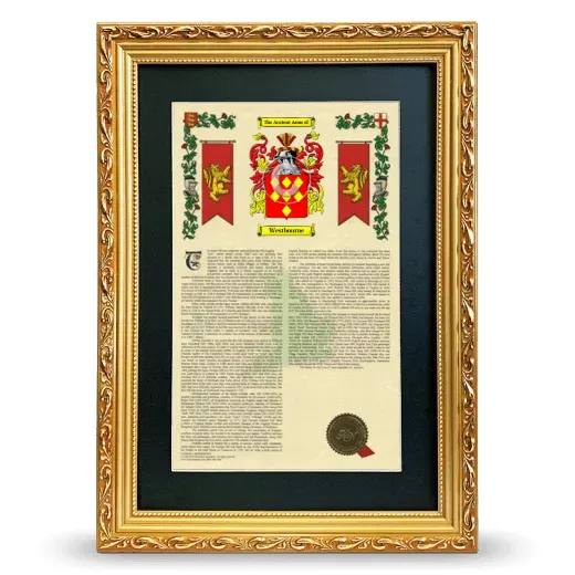 Westbourne Deluxe Armorial Framed - Gold