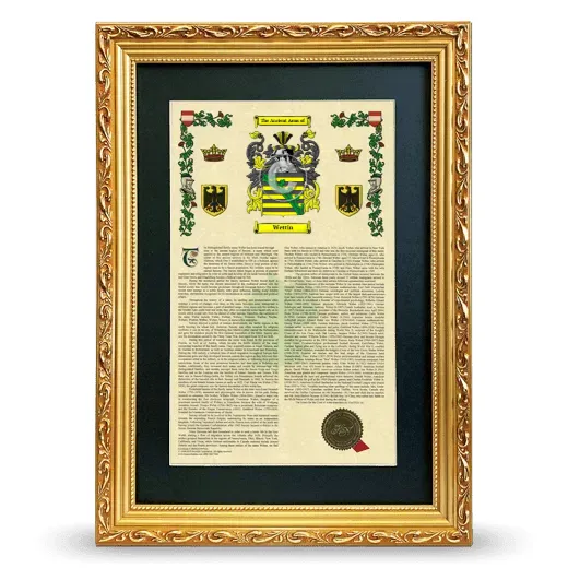 Wettin Deluxe Armorial Framed - Gold