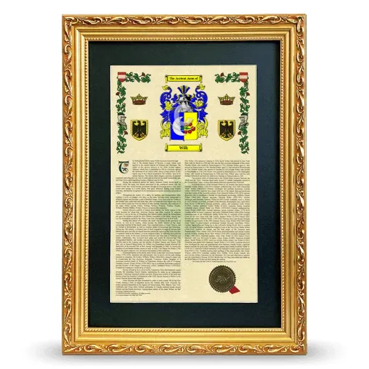 Wilk Deluxe Armorial Framed - Gold