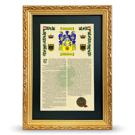 Wolfensberger Deluxe Armorial Framed - Gold