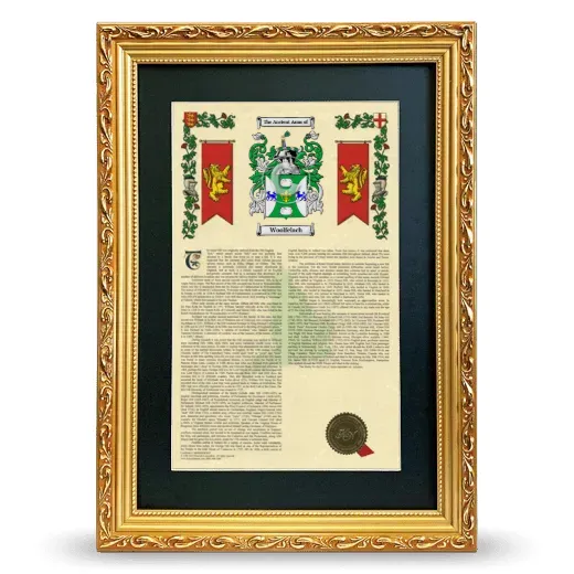 Woolfelach Deluxe Armorial Framed - Gold