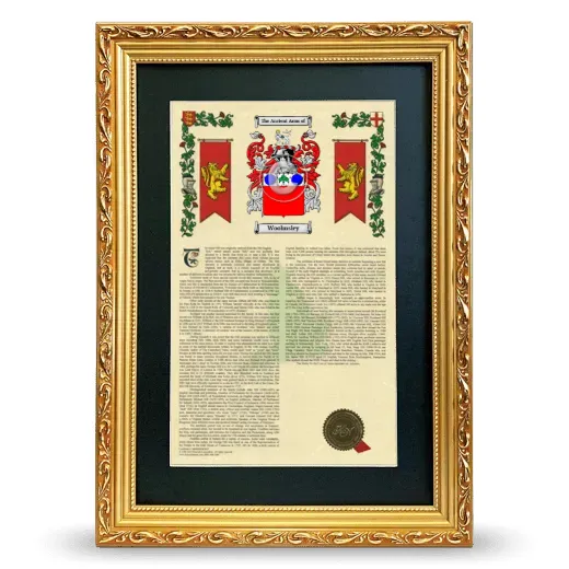 Woolmsley Deluxe Armorial Framed - Gold