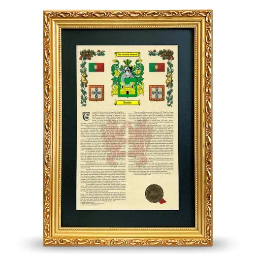 Xavier Deluxe Armorial Framed - Gold