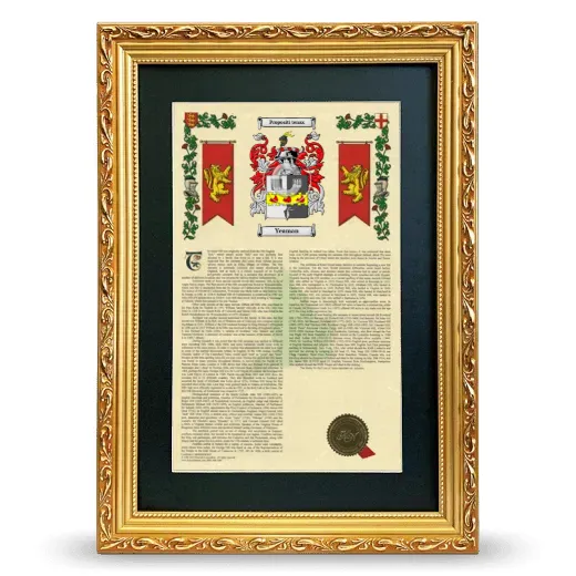 Yeaman Deluxe Armorial Framed - Gold