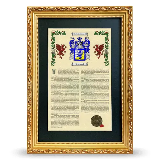 Yearwood Deluxe Armorial Framed - Gold