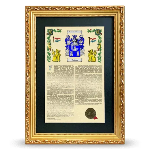 Yonkers Deluxe Armorial Framed - Gold