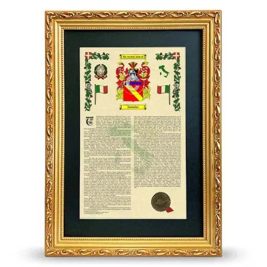 Zacarías Deluxe Armorial Framed - Gold