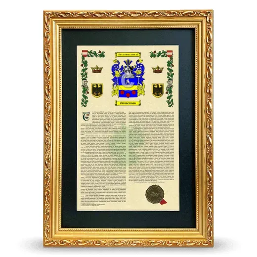 Zimmerman Deluxe Armorial Framed - Gold