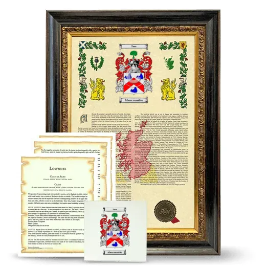 Abercrumbie Framed Armorial, Symbolism and Large Tile - Heirloom