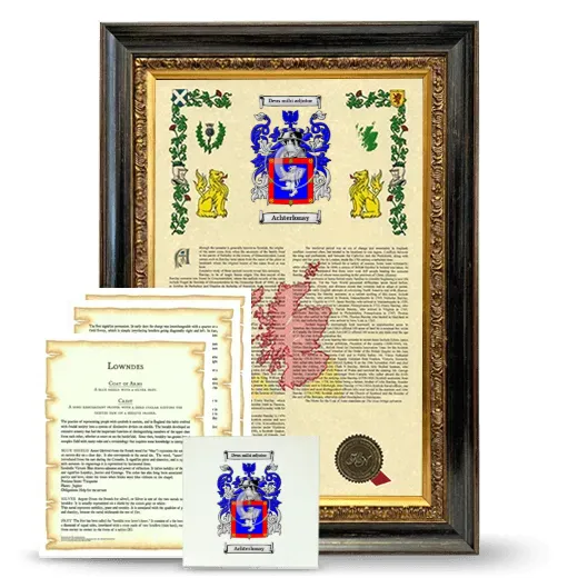 Achterlonay Framed Armorial, Symbolism and Large Tile - Heirloom