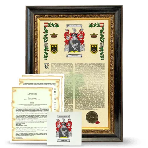 Aebischer Framed Armorial, Symbolism and Large Tile - Heirloom