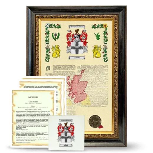 Aflach Framed Armorial, Symbolism and Large Tile - Heirloom