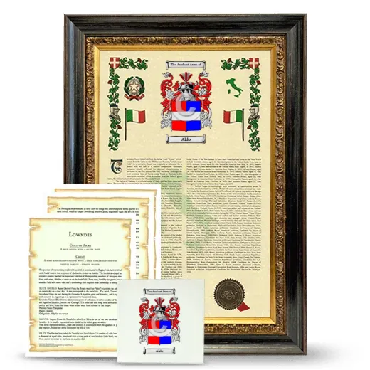 Aldo Framed Armorial, Symbolism and Large Tile - Heirloom