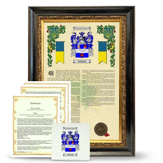 Andrusyk Framed Armorial, Symbolism and Large Tile - Heirloom