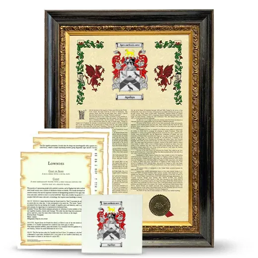 Aprhys Framed Armorial, Symbolism and Large Tile - Heirloom