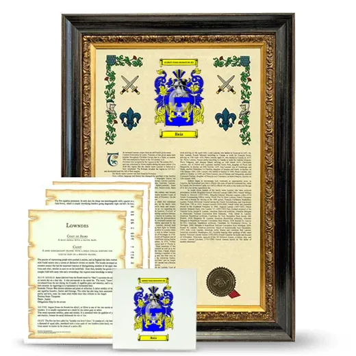 Baiz Framed Armorial, Symbolism and Large Tile - Heirloom