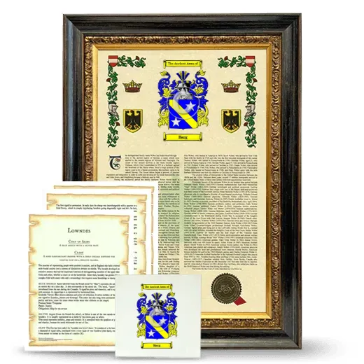 Barg Framed Armorial, Symbolism and Large Tile - Heirloom
