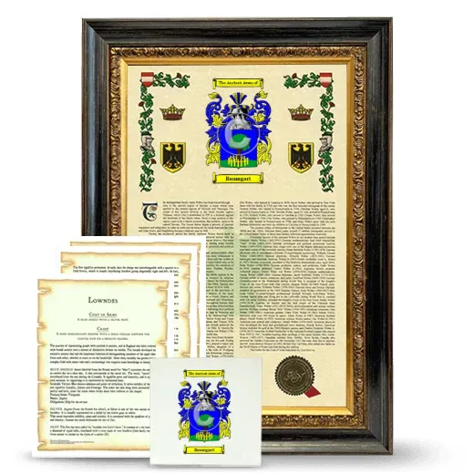 Baumgart Framed Armorial, Symbolism and Large Tile - Heirloom