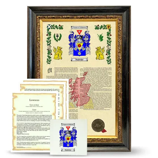Beginrige Framed Armorial, Symbolism and Large Tile - Heirloom