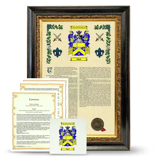 Bigot Framed Armorial, Symbolism and Large Tile - Heirloom