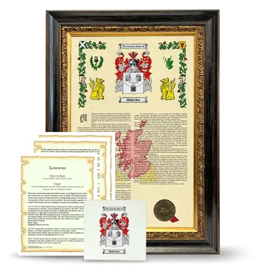 Blakeclox Framed Armorial, Symbolism and Large Tile - Heirloom