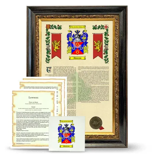 Blumsom Framed Armorial, Symbolism and Large Tile - Heirloom