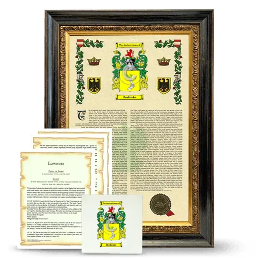 Boehmke Framed Armorial, Symbolism and Large Tile - Heirloom