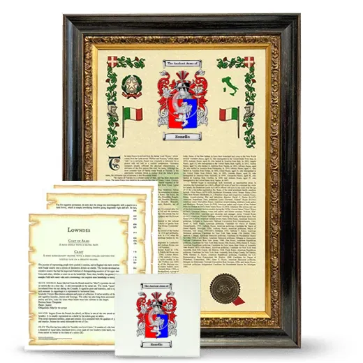 Bonello Framed Armorial, Symbolism and Large Tile - Heirloom
