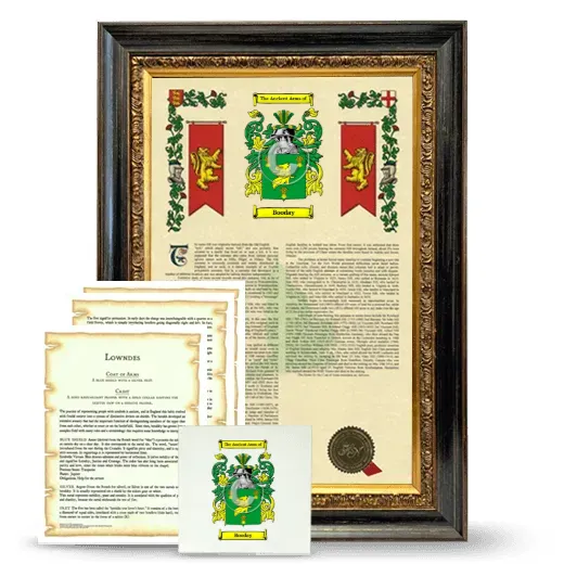 Booday Framed Armorial, Symbolism and Large Tile - Heirloom