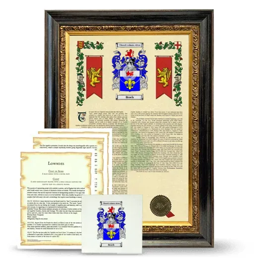 Broch Framed Armorial, Symbolism and Large Tile - Heirloom
