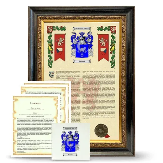 Brozek Framed Armorial, Symbolism and Large Tile - Heirloom