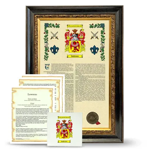 Budreaux Framed Armorial, Symbolism and Large Tile - Heirloom