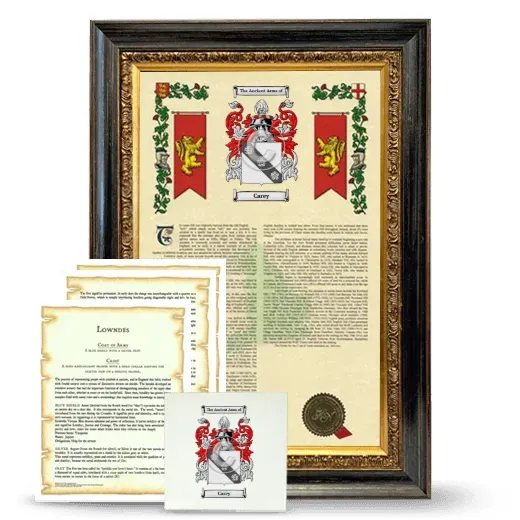 Carey Framed Armorial, Symbolism and Large Tile - Heirloom