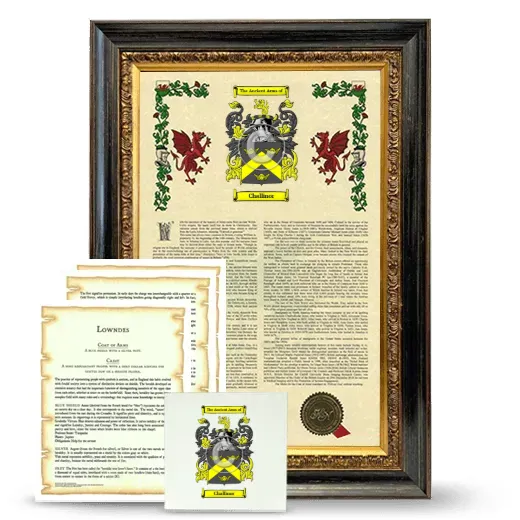 Challinor Framed Armorial, Symbolism and Large Tile - Heirloom
