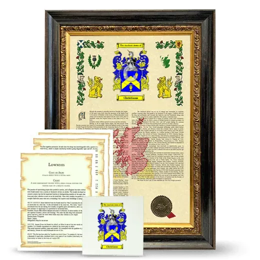 Christiana Framed Armorial, Symbolism and Large Tile - Heirloom
