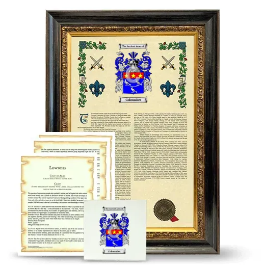 Coloumbet Framed Armorial, Symbolism and Large Tile - Heirloom