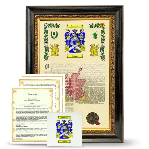 Craigen Framed Armorial, Symbolism and Large Tile - Heirloom