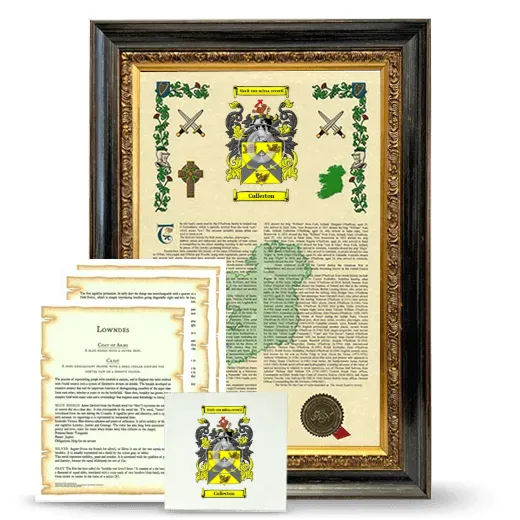 Cullerton Framed Armorial, Symbolism and Large Tile - Heirloom
