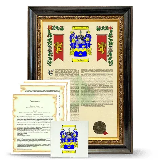 Curthoys Framed Armorial, Symbolism and Large Tile - Heirloom