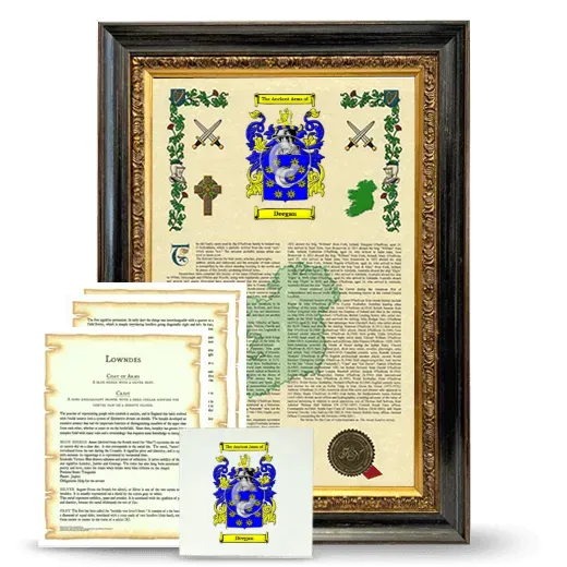 Deegan Framed Armorial, Symbolism and Large Tile - Heirloom