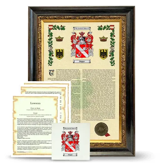Deppe Framed Armorial, Symbolism and Large Tile - Heirloom